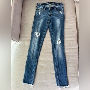 Articles Of Society Blue Skinny Jeans with Distressed Details